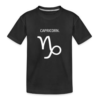 Signe du zodiaque Capricorne Horoscope Capricorne Zodiaque - T-shirt bio Premium Enfant - noir - Devant