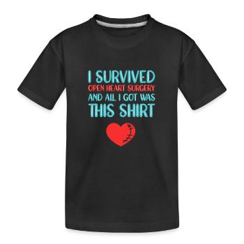 Crise cardiaque Chirurgie cardiaque Chirurgie Hospital - T-shirt bio Premium Enfant - noir - Devant