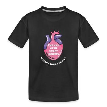 Crise cardiaque Chirurgie cardiaque Chirurgie Hospital - T-shirt bio Premium Enfant - noir - Devant