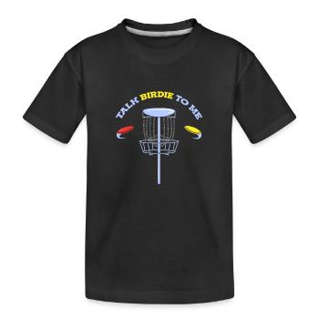 Disc Golf Frisbee - Kinder Premium Bio T-Shirt - Schwarz - Vorne