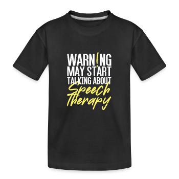 Speech Therapist Speech Therapy Speech Therapist - Kids' Premium Organic T-Shirt - black - Front