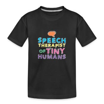 Speech Therapist Speech Therapy Speech Therapist - Kids' Premium Organic T-Shirt - black - Front