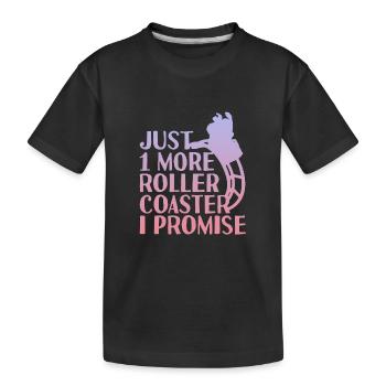 Roller Coaster Amusement Park Amusement Park - Kids' Premium Organic T-Shirt - black - Front