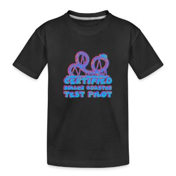Roller Coaster Amusement Park Amusement Park - Kids' Premium Organic T-Shirt - black - Front