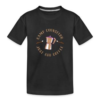 Zeltlager Leiter Sommercamp - Kinder Premium Bio T-Shirt - Schwarz - Vorne