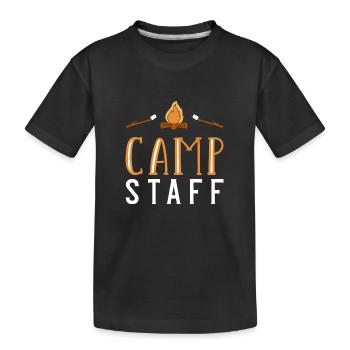 Zeltlager Leiter Sommercamp - Kinder Premium Bio T-Shirt - Schwarz - Vorne