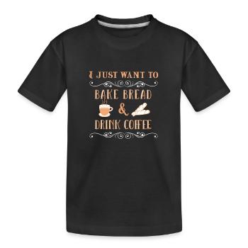Cuisson du pain Boulangers Boulangers Cuisson du levain - T-shirt bio Premium Enfant - noir - Devant