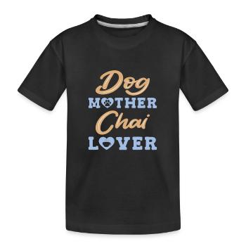 Chai Latte Tee trinken Teetrinker - Kinder Premium Bio T-Shirt - Schwarz - Vorne