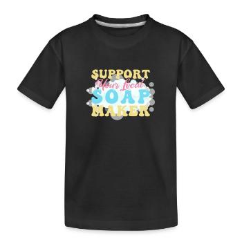 Seife Herstellen Handgemachte Seife - Kinder Premium Bio T-Shirt - Schwarz - Vorne