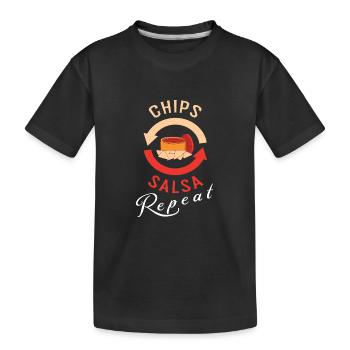 Chips et Salsa Nachos - T-shirt bio Premium Enfant - noir - Devant