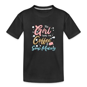 Seife Herstellen Handgemachte Seife - Kinder Premium Bio T-Shirt - Schwarz - Vorne