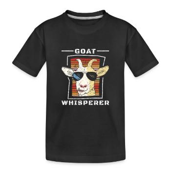 Ziege Ziegenbock - Kinder Premium Bio T-Shirt - Schwarz - Vorne