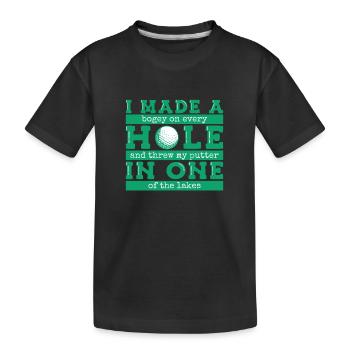 Golf Golfeurs Golfeurs - T-shirt bio Premium Enfant - noir - Devant