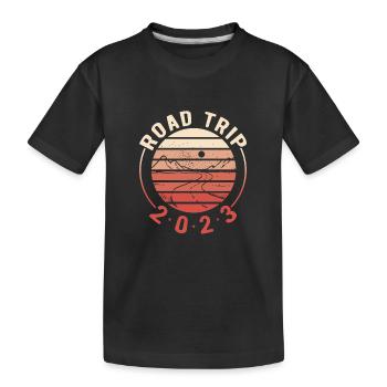 Road Trip - Kids' Premium Organic T-Shirt - black - Front