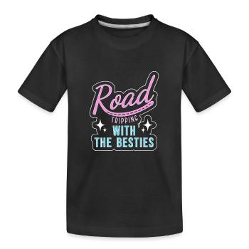 Road Trip - Kids' Premium Organic T-Shirt - black - Front