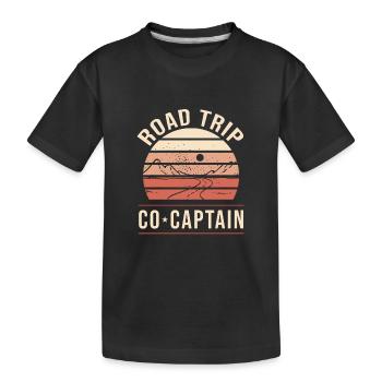 Road Trip - Kids' Premium Organic T-Shirt - black - Front