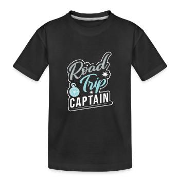Road Trip - Kinder Premium Bio T-Shirt - Schwarz - Vorne