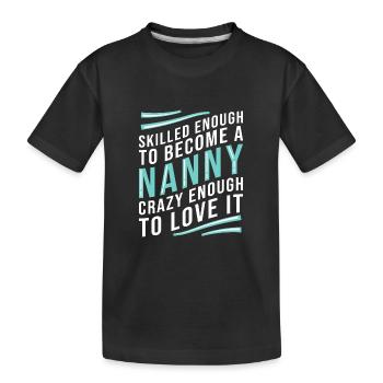 Nounou Baby-sitter Assistante maternelle - T-shirt bio Premium Enfant - noir - Devant