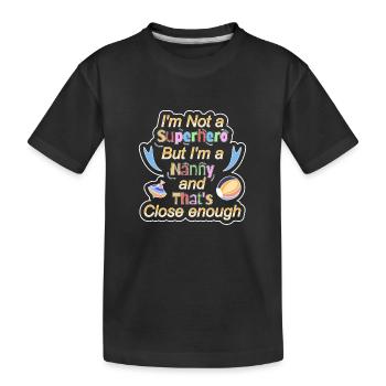 Nanny Babysitter Childminder - Kids' Premium Organic T-Shirt - black - Front