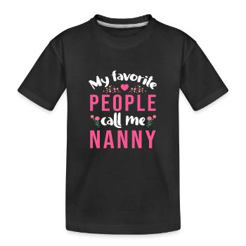 Nanny Babysitter Childminder - Kids' Premium Organic T-Shirt - black - Front