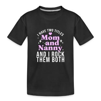 Nounou Baby-sitter Assistante maternelle - T-shirt bio Premium Enfant - noir - Devant