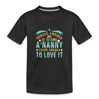 Nanny Babysitter Childminder - Kids' Premium Organic T-Shirt - black - Front