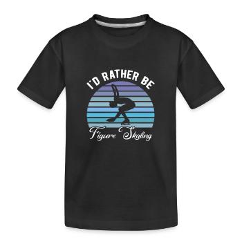 Patinage artistique - T-shirt bio Premium Enfant - noir - Devant