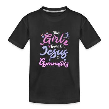 Gymnastics Gymnastics Gymnasts - Kids' Premium Organic T-Shirt - black - Front