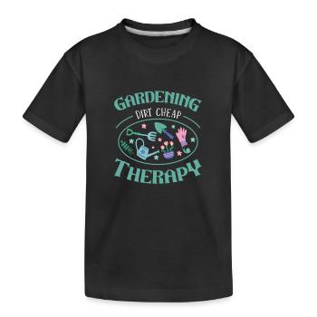 Gardener - Kids' Premium Organic T-Shirt - black - Front