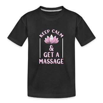 Masseuse therapy massage - Kids' Premium Organic T-Shirt - black - Front