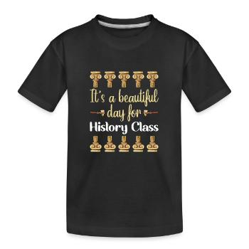 History teacher - Kids' Premium Organic T-Shirt - black - Front