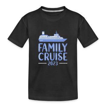 Croisière en famille - T-shirt bio Premium Enfant - noir - Devant