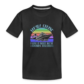 Croisière Vacances en famille - T-shirt bio Premium Enfant - noir - Devant