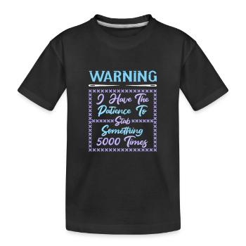 Broderie au point de croix au point de croix - T-shirt bio Premium Enfant - noir - Devant