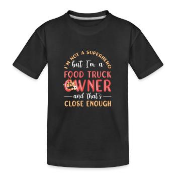 Food Truck Streetfood - Kids' Premium Organic T-Shirt - black - Front