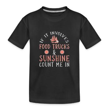 Food Truck Streetfood - Kids' Premium Organic T-Shirt - black - Front