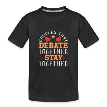 Debattieren Debatte Argumentieren - Kinder Premium Bio T-Shirt - Schwarz - Vorne