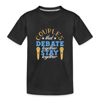 Debattieren Debatte Argumentieren - Kinder Premium Bio T-Shirt - Schwarz - Vorne