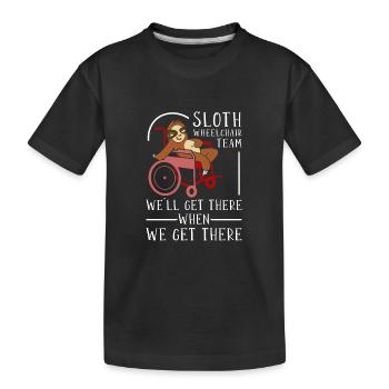 Accès en fauteuil roulant - T-shirt bio Premium Enfant - noir - Devant