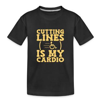 Accès en fauteuil roulant - T-shirt bio Premium Enfant - noir - Devant