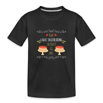 Bake cakes Baker Pastry Chef - Kids' Premium Organic T-Shirt - black - Front