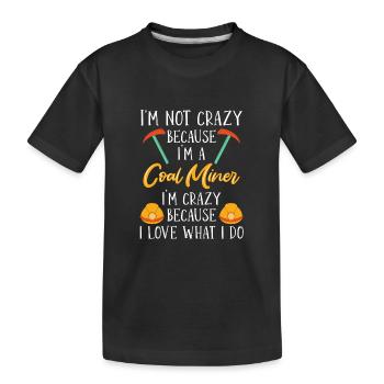 Mine Minenarbeiter - Kinder Premium Bio T-Shirt - Schwarz - Vorne