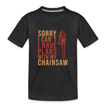 Bûcheron Bûcheron Tronçonneuse - T-shirt bio Premium Enfant - noir - Devant