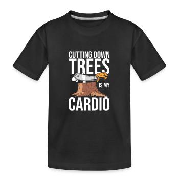 Bûcheron Bûcheron Tronçonneuse - T-shirt bio Premium Enfant - noir - Devant