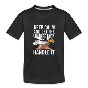 Bûcheron Bûcheron Tronçonneuse - T-shirt bio Premium Enfant - noir - Devant