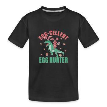 Eier-cellent Eierjäger - Kinder Premium Bio T-Shirt - Schwarz - Vorne