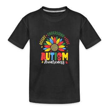 Autism Awareness - Kids' Premium Organic T-Shirt - black - Front