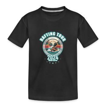 2024 Grand Canyon Wildwasser Rafting Tour - Kinder Premium Bio T-Shirt - Schwarz - Vorne