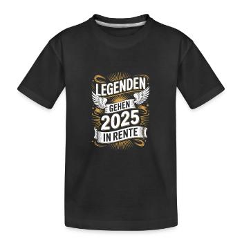 Les légendes prendront leur retraite en 2025 - T-shirt bio Premium Enfant - noir - Devant