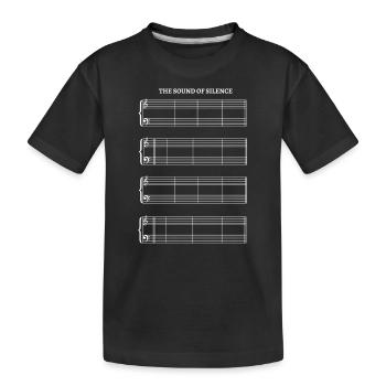 Sound Of Silence Notenblatt ohne Noten - Kinder Premium Bio T-Shirt - Schwarz - Vorne